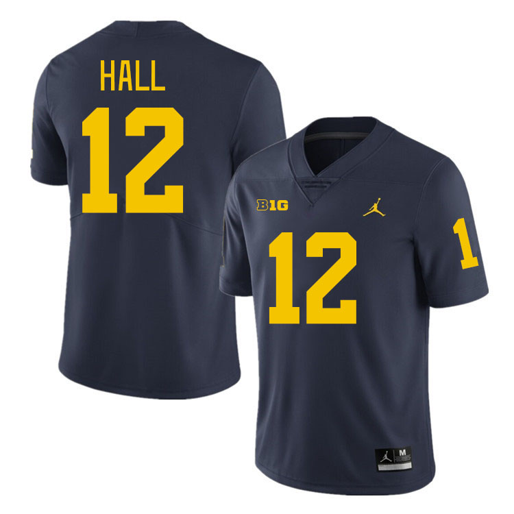 Aamir Hall Michigan Jersey,Michigan Wolverines #12 Aamir Hall Jersey Youth-Navy